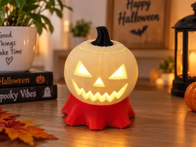 Halloween Pumpkin LED Tealight Holder