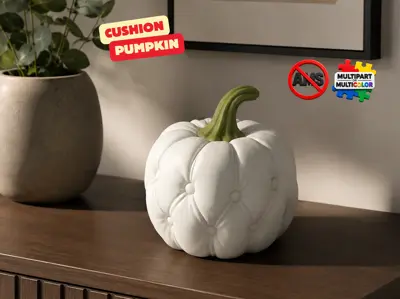 QUILTED CUSHION PUMPKIN / HALLOWEEN DECOR / MODERN DESIGN / CUSHION DESIGN / FABRIC DESIGN