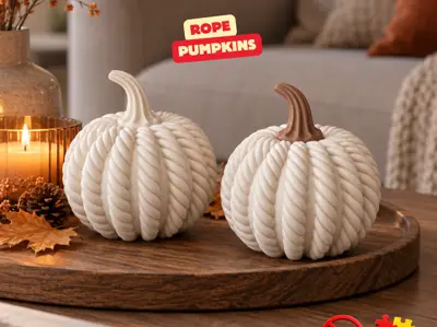 ROPE PUMPKIN / HALLOWEEN DECOR / MODERN DESIGN / ROPE DESIGN / AUTUMN DECOR