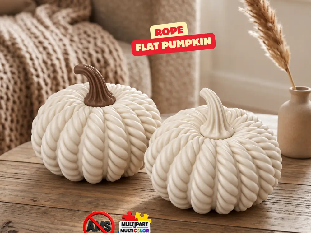FLAT ROPE PUMPKINS / HALLOWEEN DECOR / MODERN DESIGN / ROPE DESIGN / AUTUMN DECOR