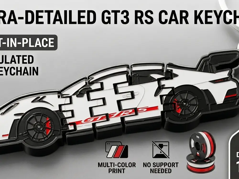 Porsche 911 GT3 RS Keychain