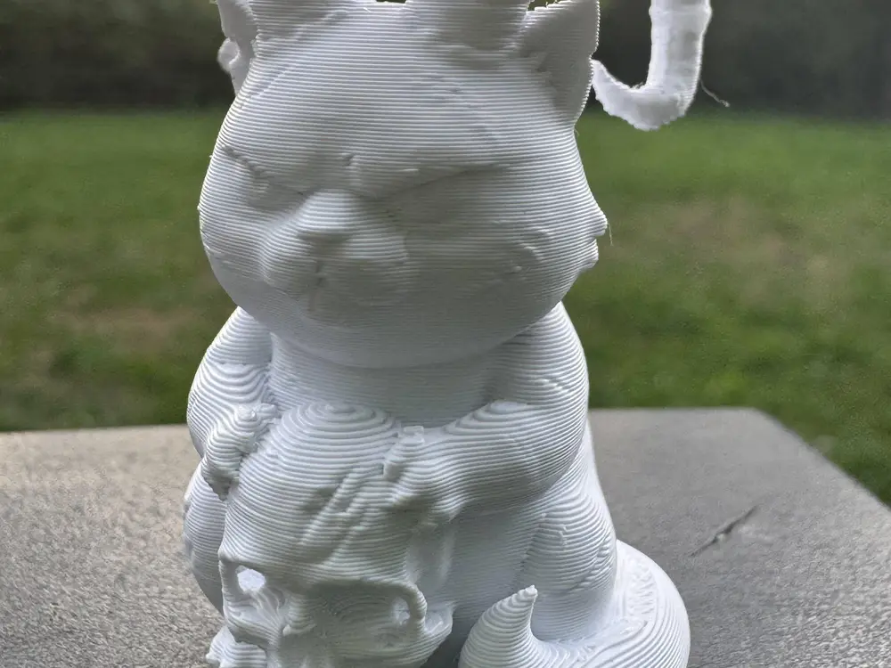 demon cat with skull
