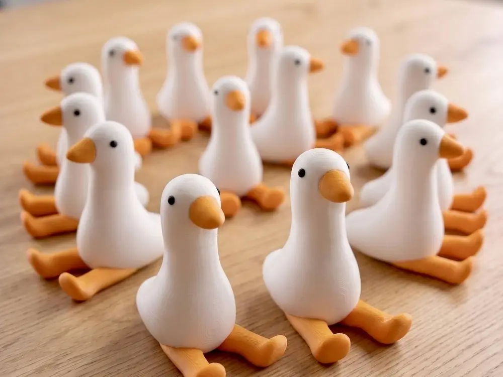 Cute Sitting Goose (The Silly Desk Goose)
