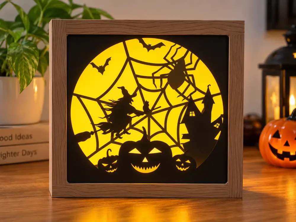 Halloween Night Witch light box