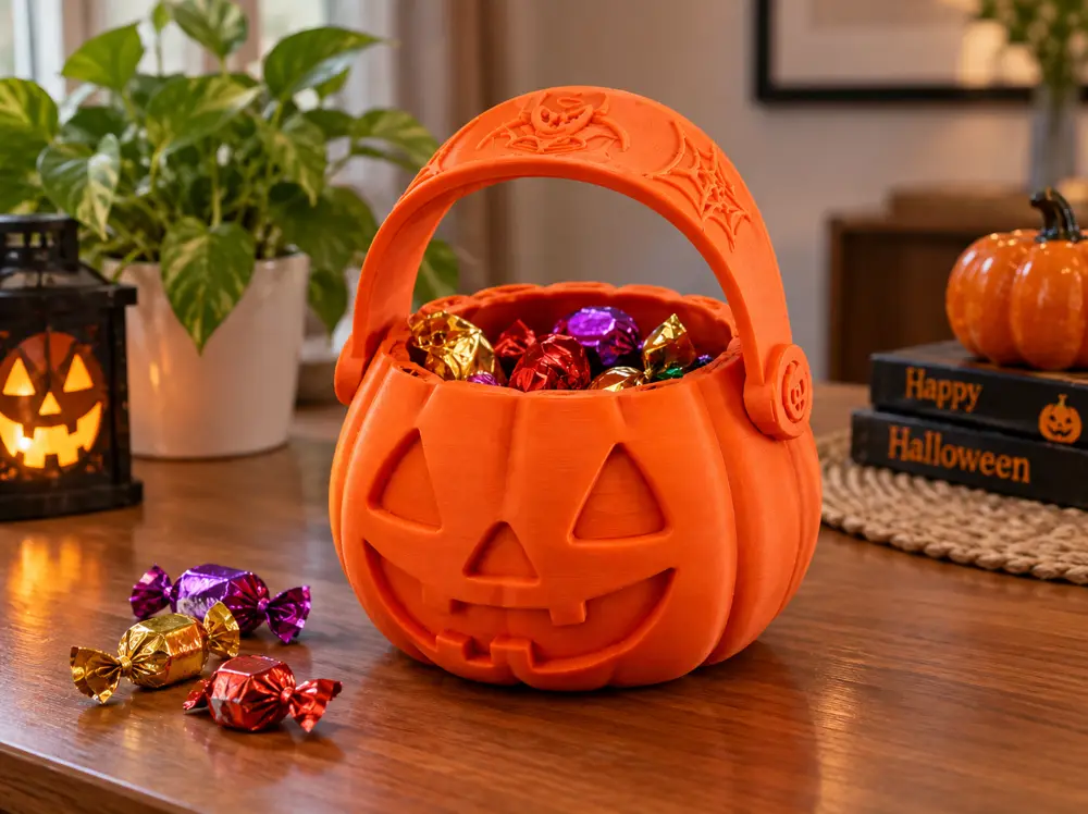 Halloween Pumpkin Candy Basket