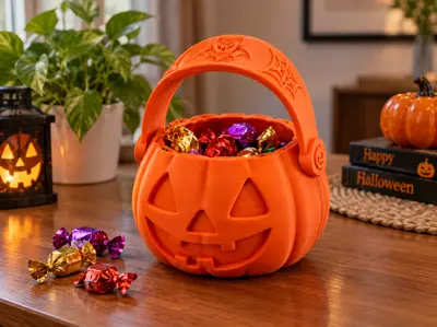 Halloween Pumpkin Candy Basket