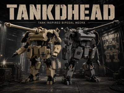 StuG III Tankhead - Bipedal Mech, Gear Joints, High Poseabil