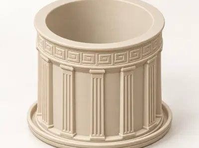 Classical Style Planter Pot With Tray V2