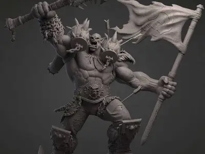 Warcraft Garrosh Hellscream Sculpture