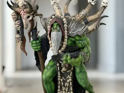 Warcraft Guldan Sculpture
