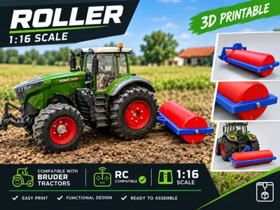 1/16 1/14 RC & Bruder Compatible Heavy-Duty Lawn Roller