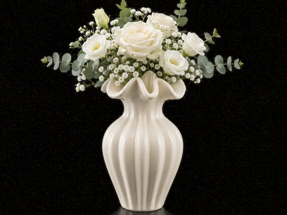 Elegant Ruffle Vase