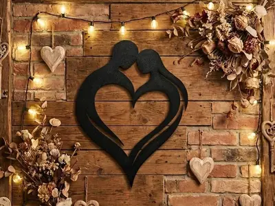 Romantic Couple Heart - Valentine's Day Wall Art