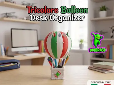 Tricolore Balloon Desk Organizer