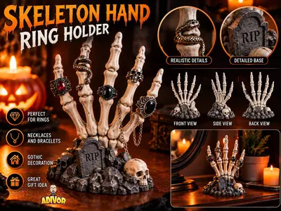 Skeleton Hand Ring Holder – Gothic Jewelry Stand