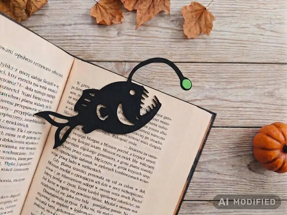 Anglerfish Halloween Bookmark