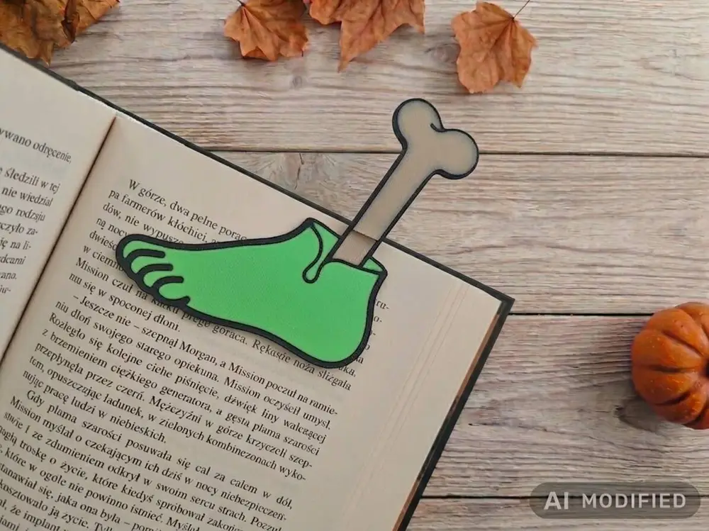 Zombie Foot Halloween Bookmark