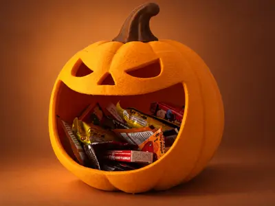 Pumpkin candy bowl