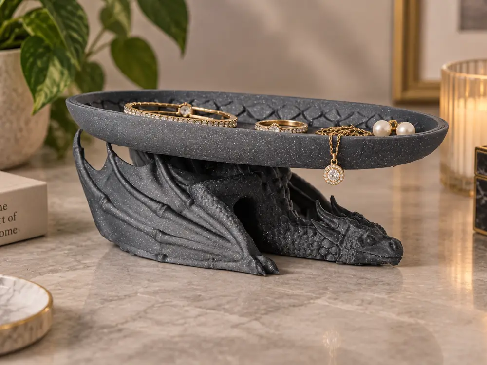 Dragon Jewelry Tray – Fantasy Trinket Dish