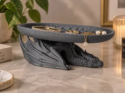 Dragon Jewelry Tray – Fantasy Trinket Dish