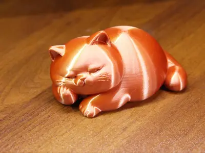 Q 版慵懒托脸胖猫摆件