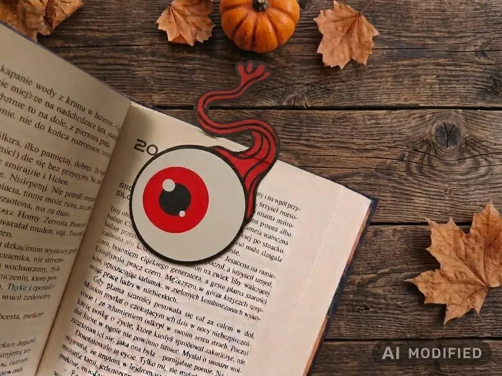 Eyeball Halloween Bookmark (Spooky 3D Print)