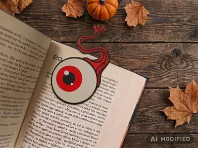 Eyeball Halloween Bookmark (Spooky 3D Print)