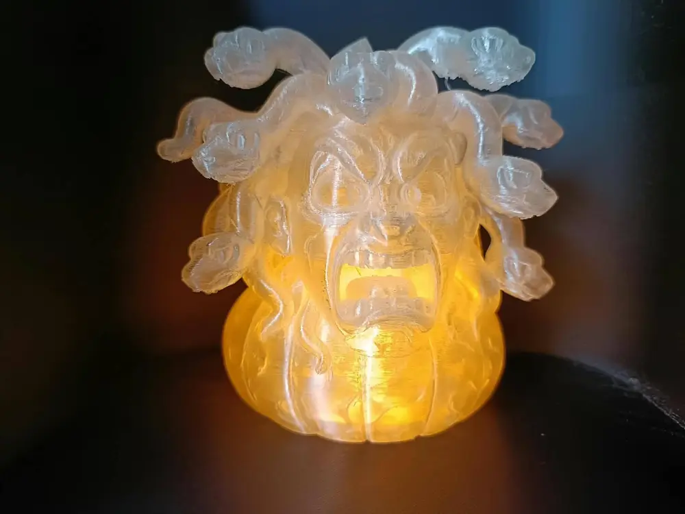Medusa Pumpkin Greek Mythology LED Tealight Halloween
