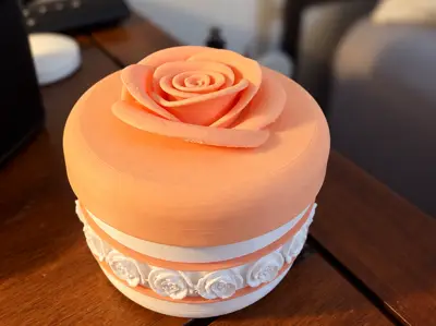 Multicolor Rose Jewelry Box – 3D Printed Trinket Organizer