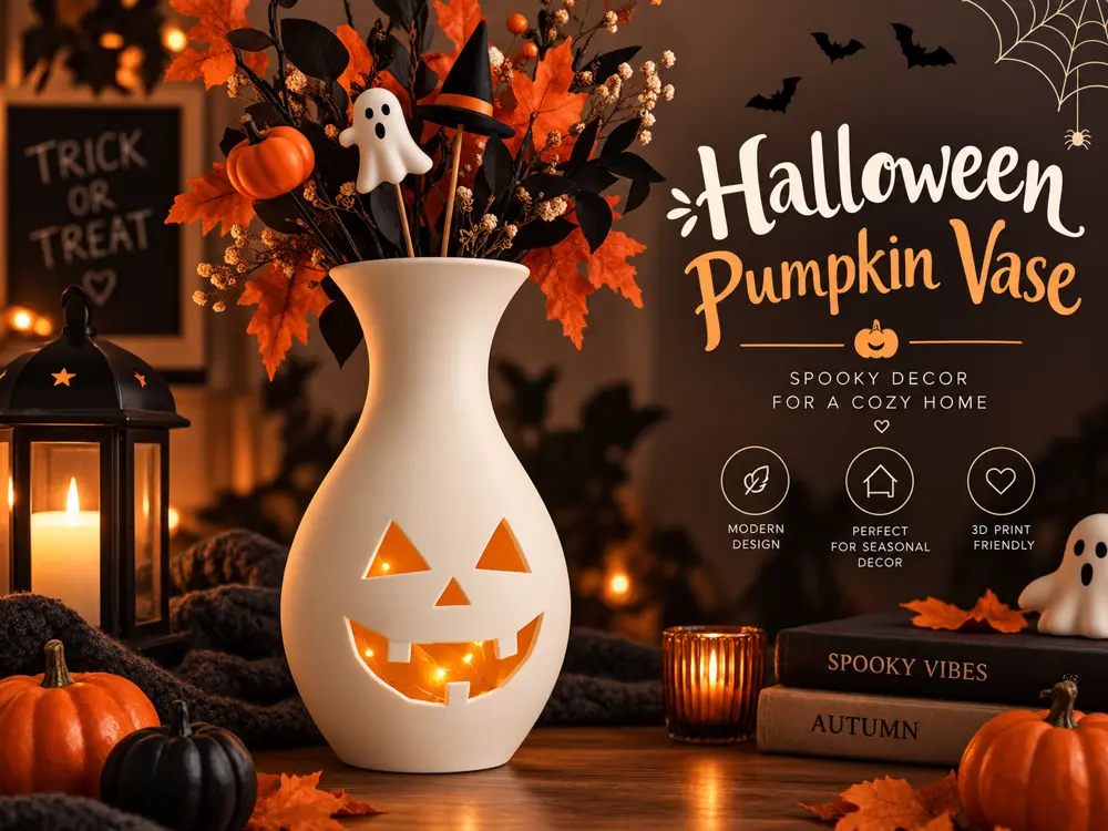 Pumpkin Face Vase