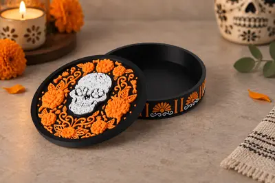 Sugar Skull Keepsake Box – Day of the Dead Decor