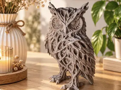 Ornate Owl – Intricate Fantasy Owl Decoration