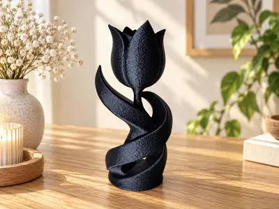 Twisted Tulip – Elegant Spiral Flower Decoration
