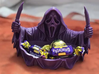 Halloween Ghost Face Knifes Candy Holder