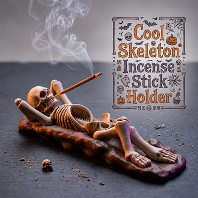 👻🎃💀Cool Skeleton Incense Stick Holder💀🎃👻