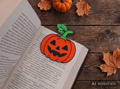🎃 Jack-o'-lantern Pumpkin Halloween Bookmark