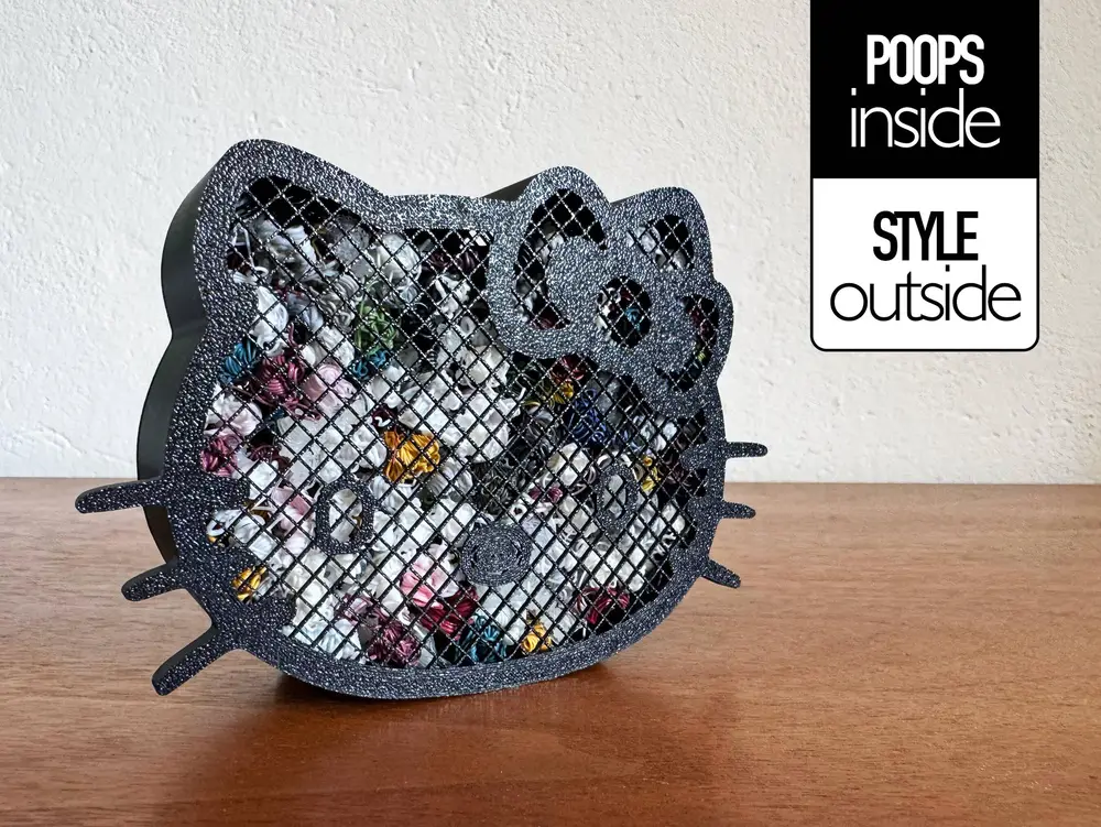 Hello Kitty inspired poop bin – Waste Container