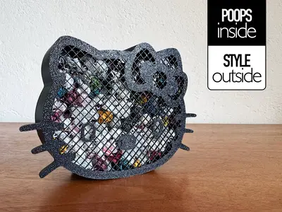 Hello Kitty inspired poop bin – Waste Container