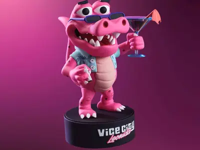 GTA VI Vice City Collection - Figure of Macca, the alligator - MULTICOLOR version