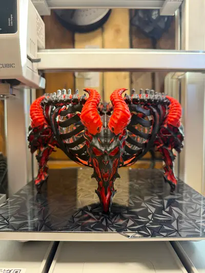 Devil skull bowl, Halloween bowl