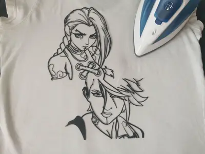T-shirt print Arcane Vi and Jinx