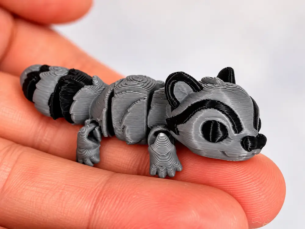 Small Super Flexi Raccoon, Cute Articulated Print
