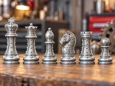Bolted Staunton Chess Set