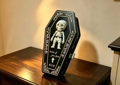 万圣节木乃伊棺材收纳盒笔盒Halloween Mummy Coffin Storage Box