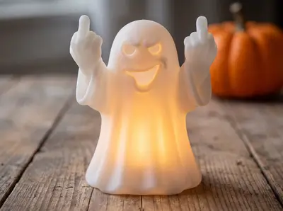 Middle Finger Ghost – Halloween Figurine