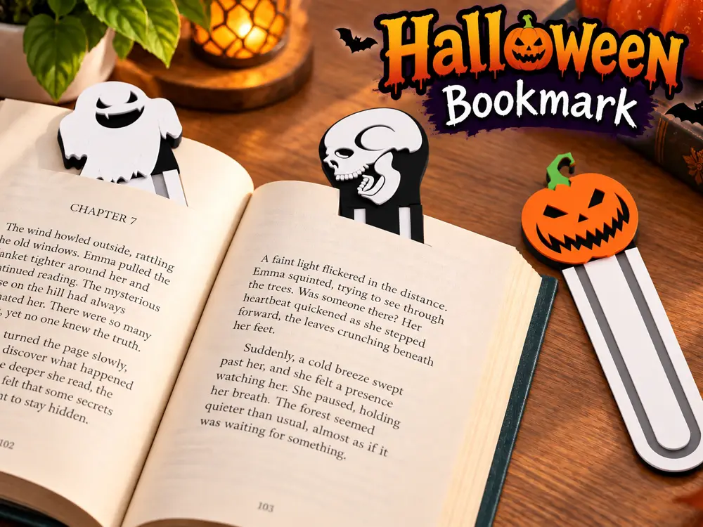 Halloween Bookmark 3d modal