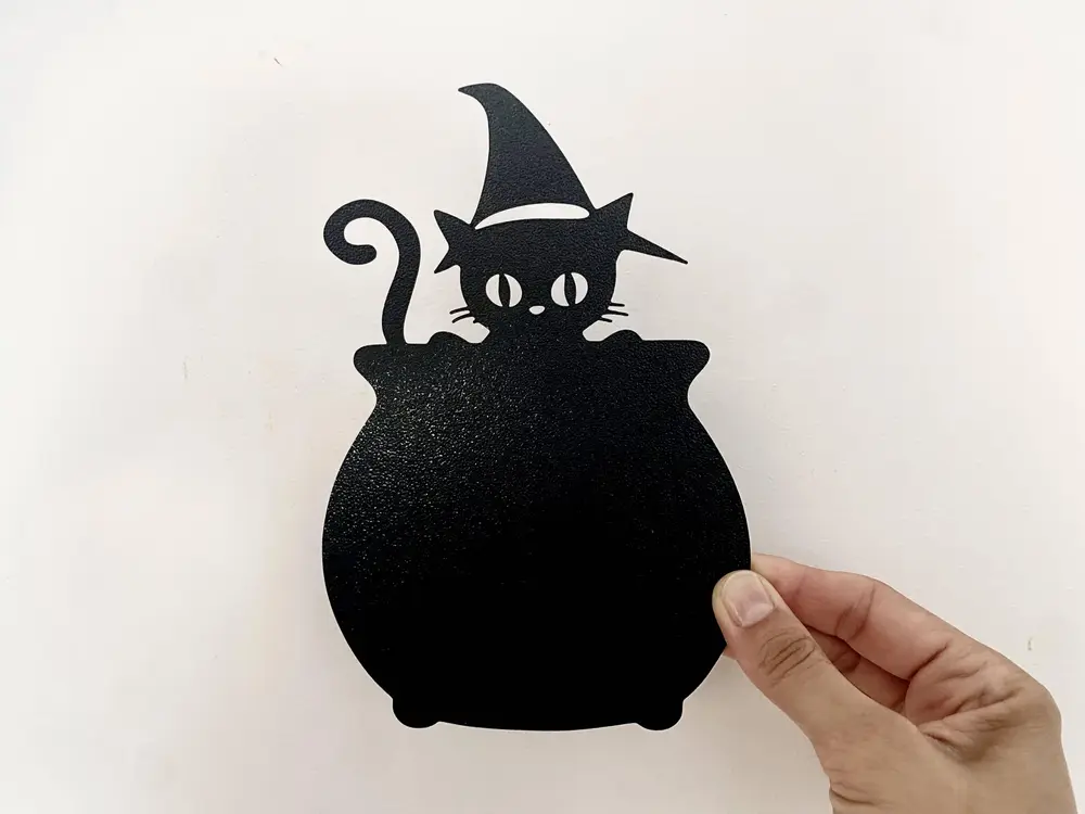 Witch Cat in Cauldron