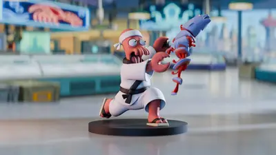 Zoidberg in Kimono - Fun and Whimsical Figurine