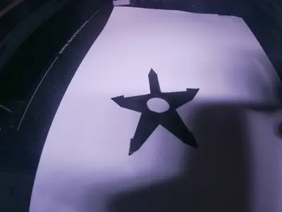 ninja star/ throwing star  6 minute print