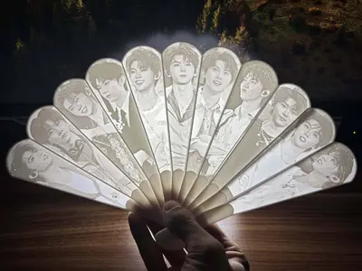 马嘉祺 时代少年团 TNT 演员歌手透光浮雕扇